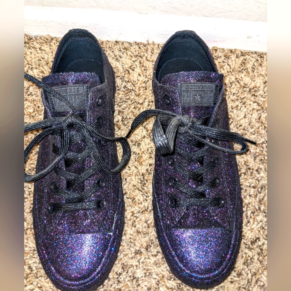 Converse purple Sparkly